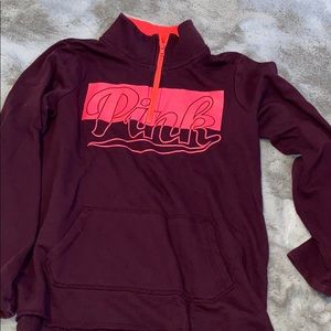Victoria Secret Pink half zip sweatshirt